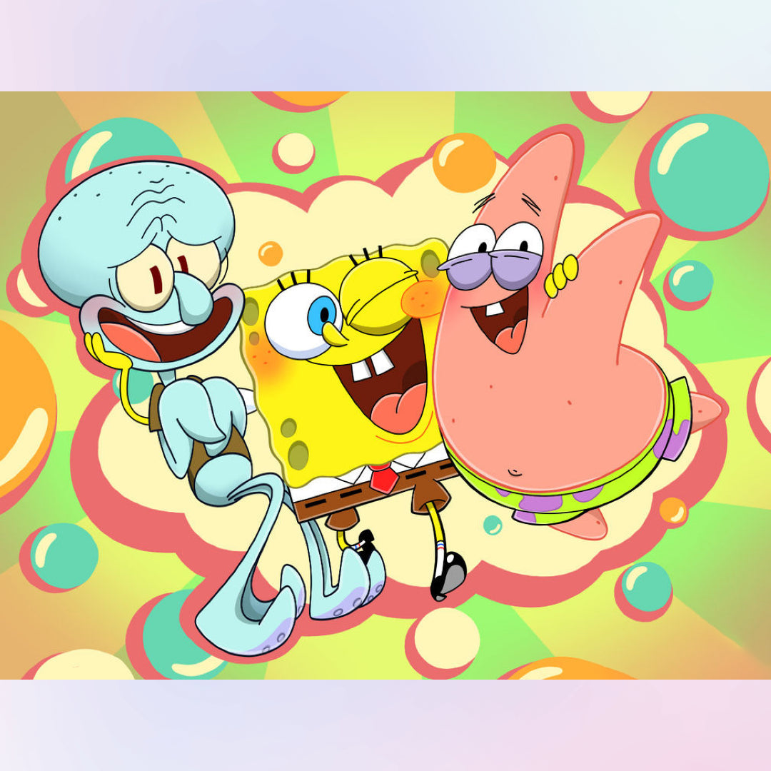 Funny Three SpongeBob Diamond Painting Kits for Adults 20% Off