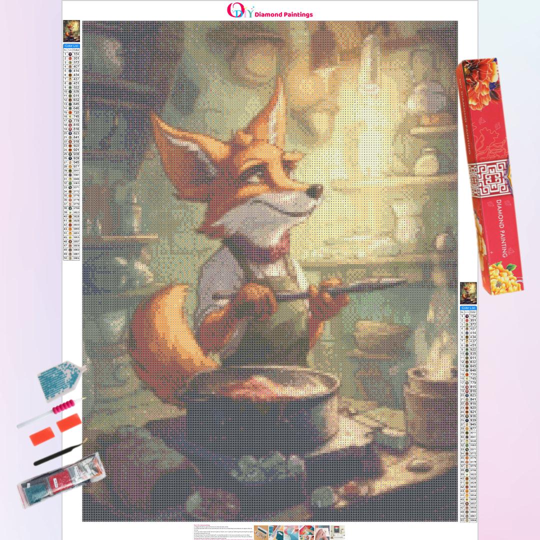 Cooking Fox Diamond Painting