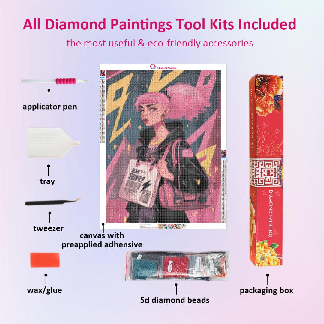 Pink Girl Diamond Painting