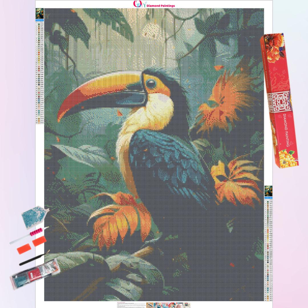 A Toucan Sitting on A Branch Diamond Painting