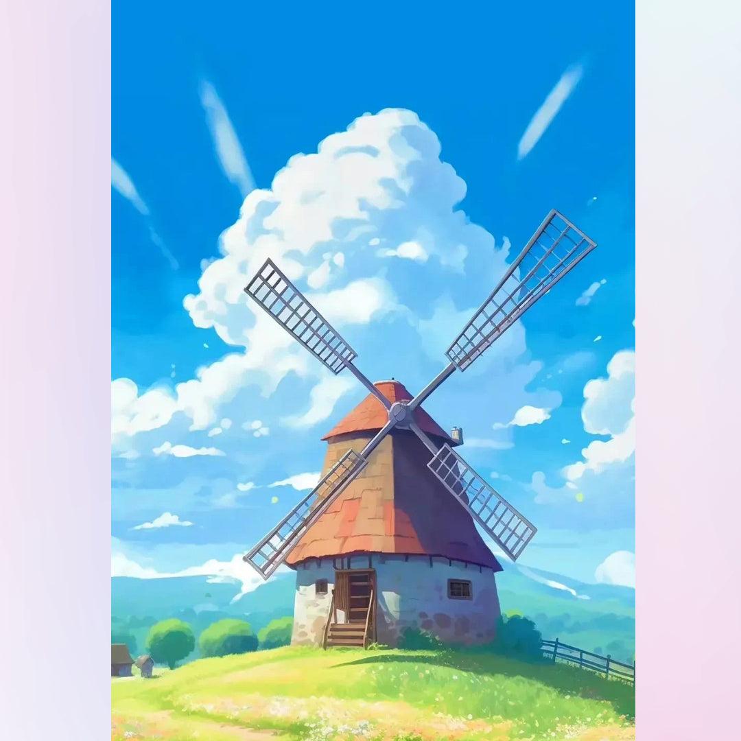 Sunny Windmill Diamond Painting