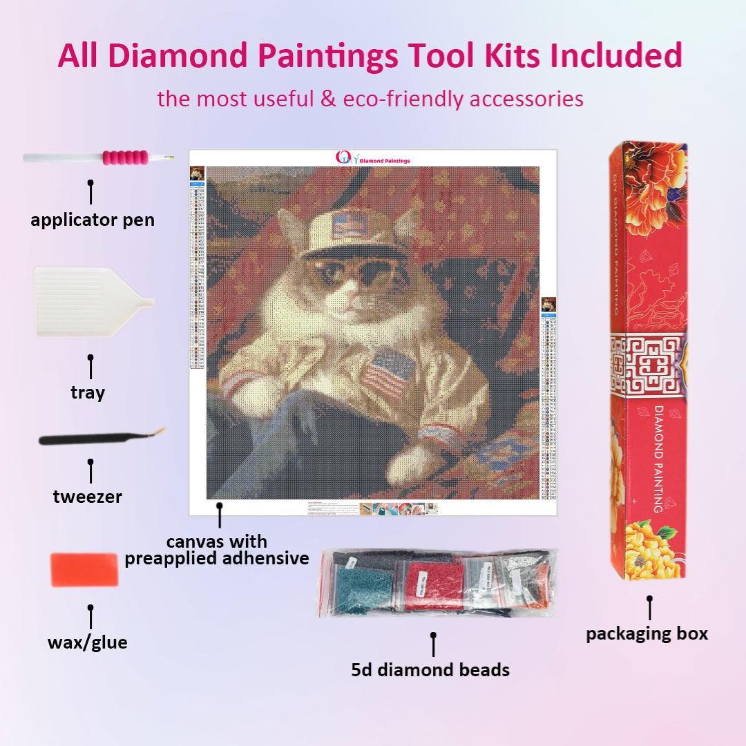 American Cat Diamond Painting