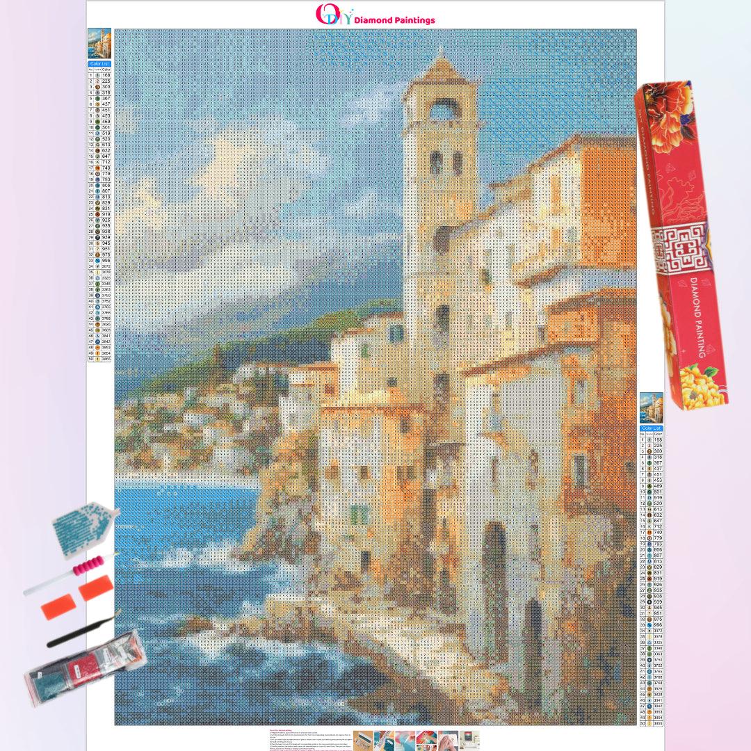 Beautiful Town by the Coast Diamond Painting