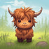 Cute Highland Cow Diamond Painting