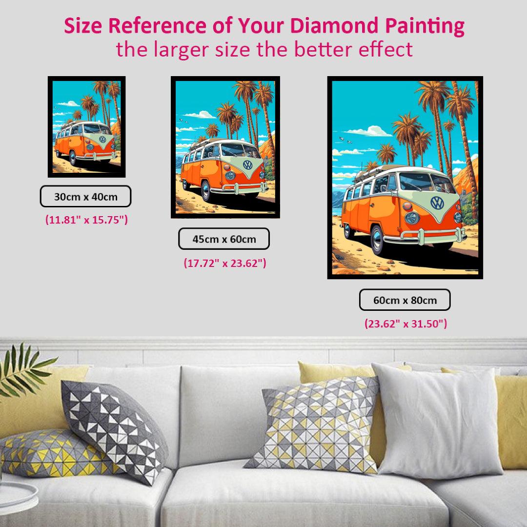 Summer Travel Bus Diamond Painting