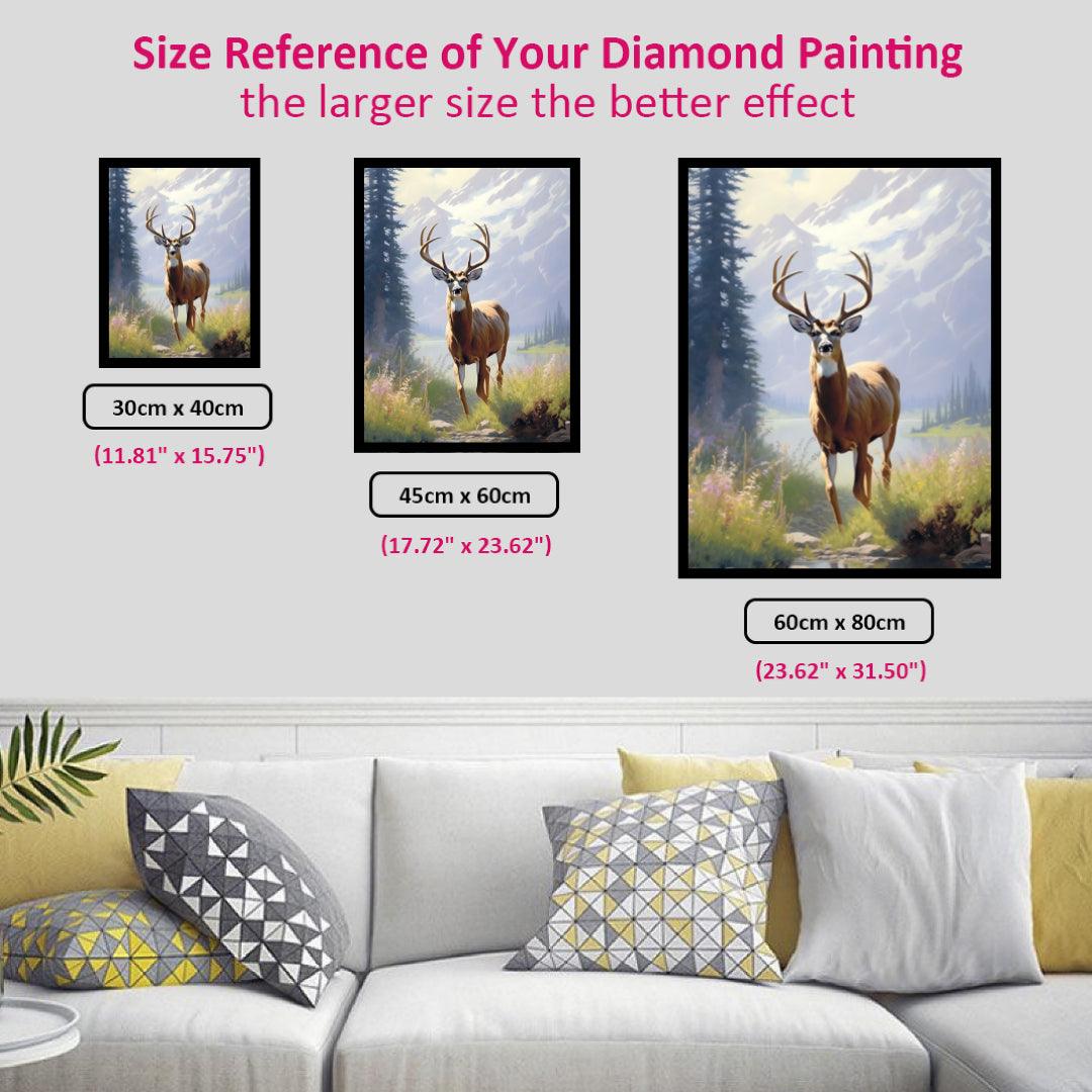 Deer Roaming in the Beauty of Nature Diamond Painting