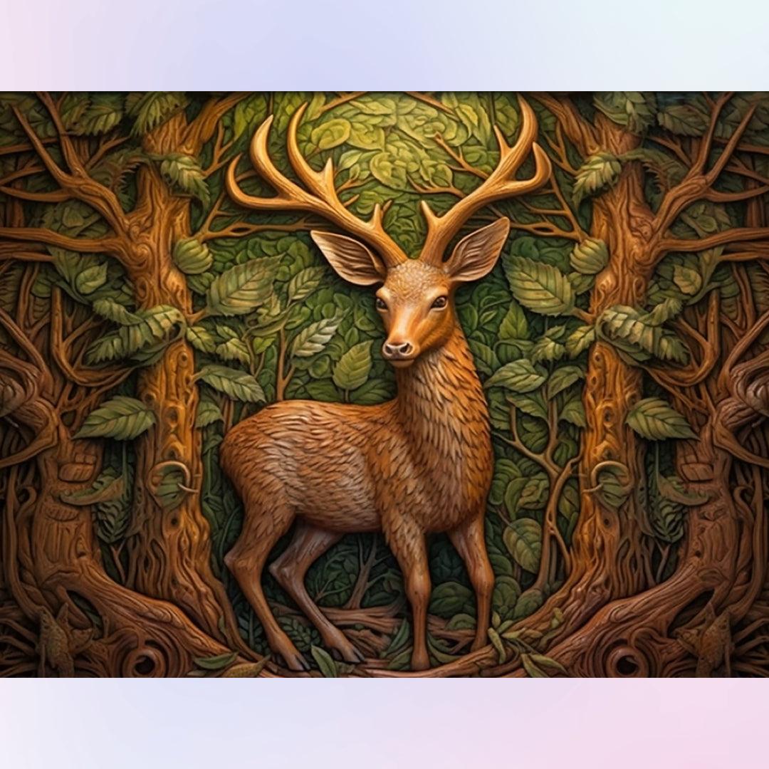 Deer in the Forest Diamond Painting