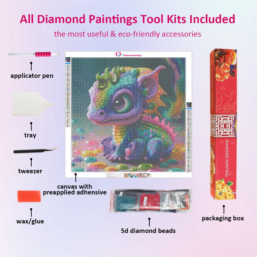 Colorful Baby Dragon Diamond Painting