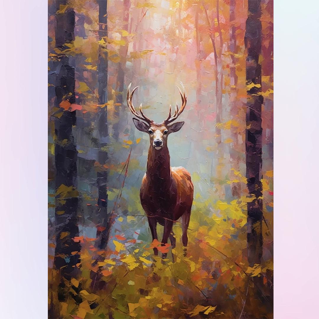 Deer in the Deep Forest Diamond Painting