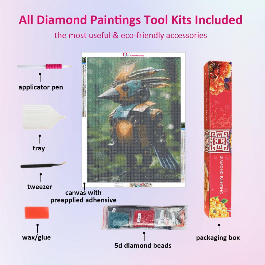 Robot Hummingbird Diamond Painting