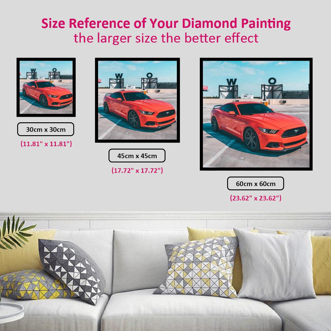 Red Mustang Diamond Painting