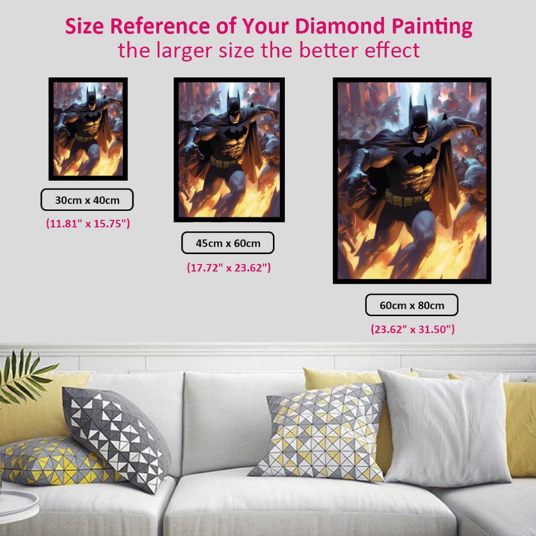 Batman Fighting Enemies Diamond Painting