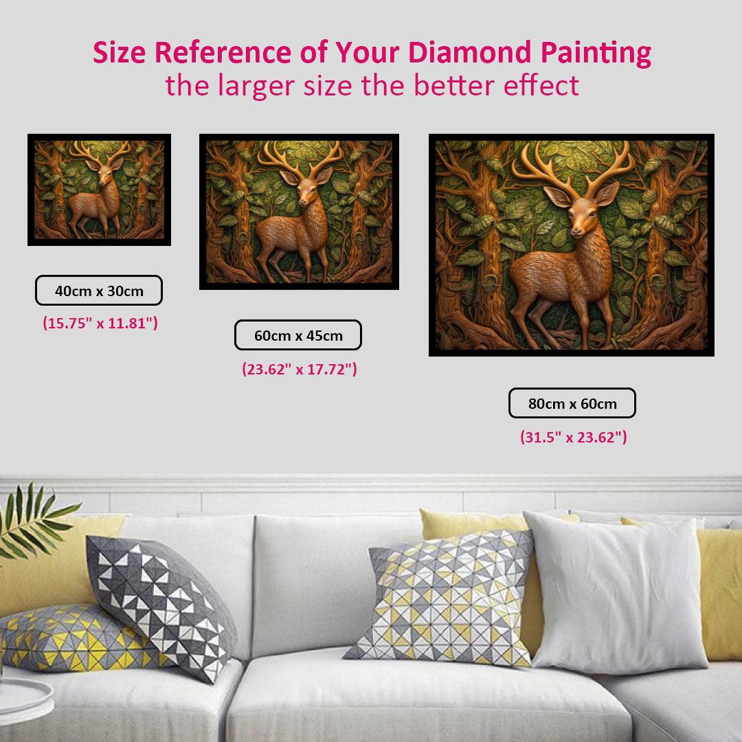 Deer in the Forest Diamond Painting