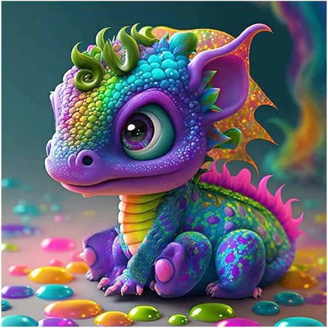 Colorful Baby Dragon Diamond Painting