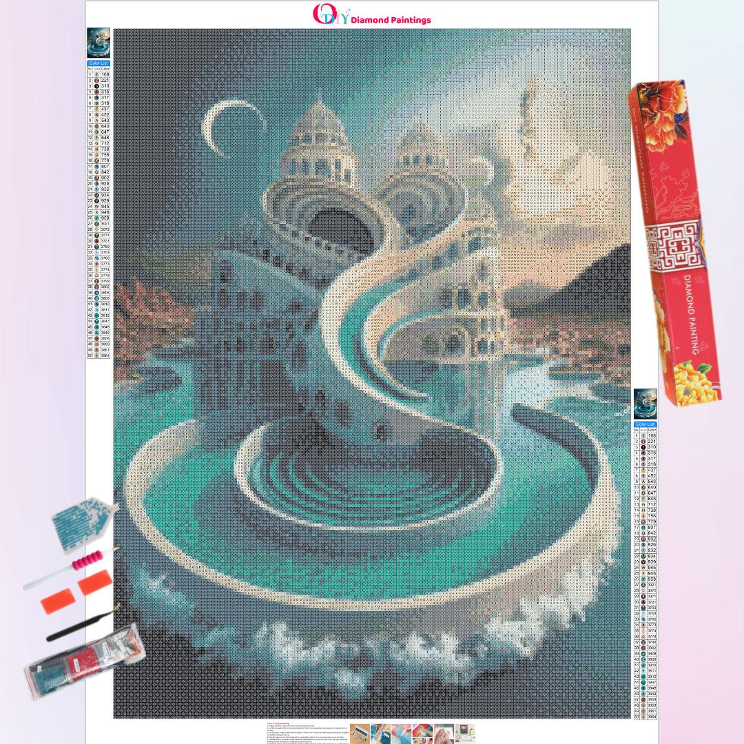 Castle on the Water Diamond Painting