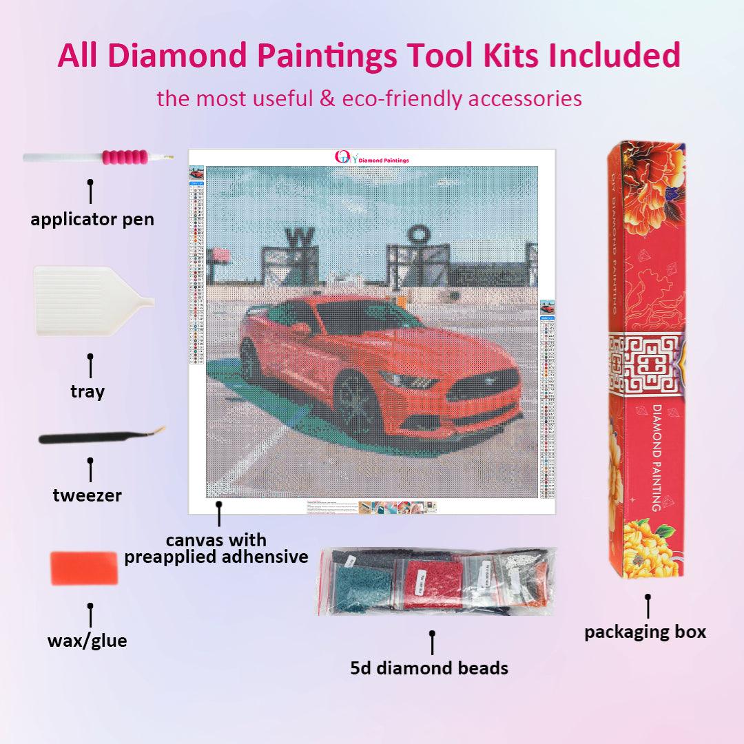 Red Mustang Diamond Painting