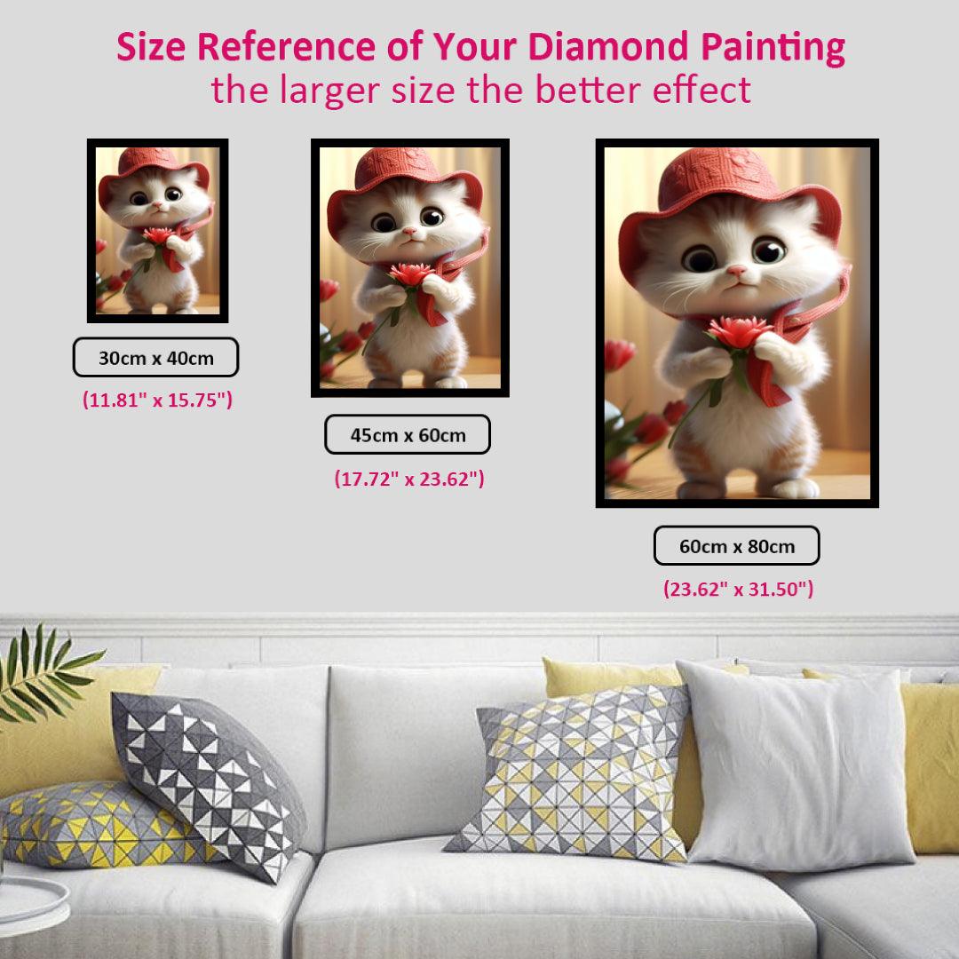 Cute Lady Cat Diamond Painting