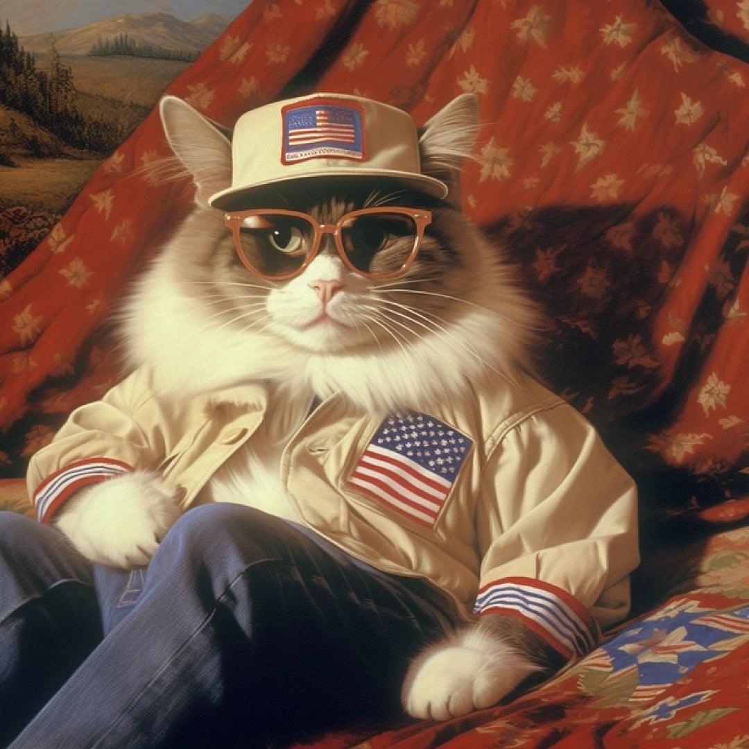 American Cat Diamond Painting