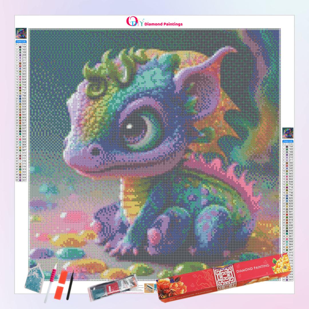 Colorful Baby Dragon Diamond Painting