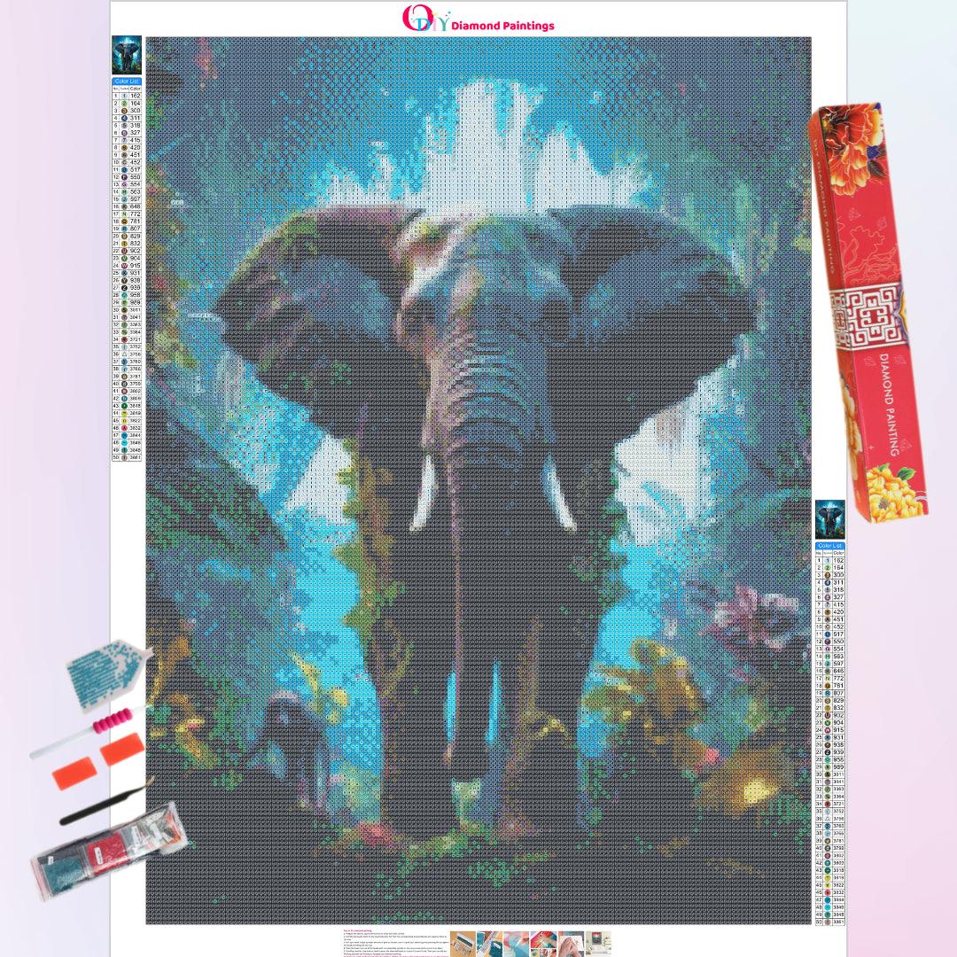 Elephant in the Forest Diamond Painting