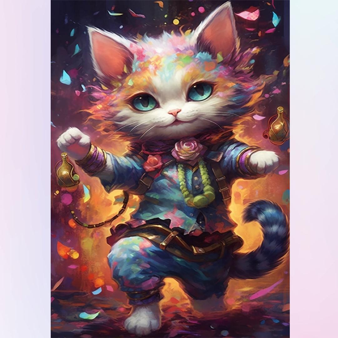 Funny Dancing Cat Diamond Painting