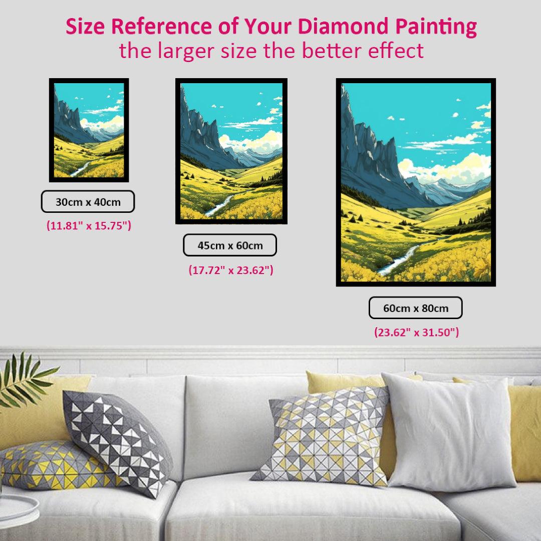 Spring Mountain Fields Diamond Painting