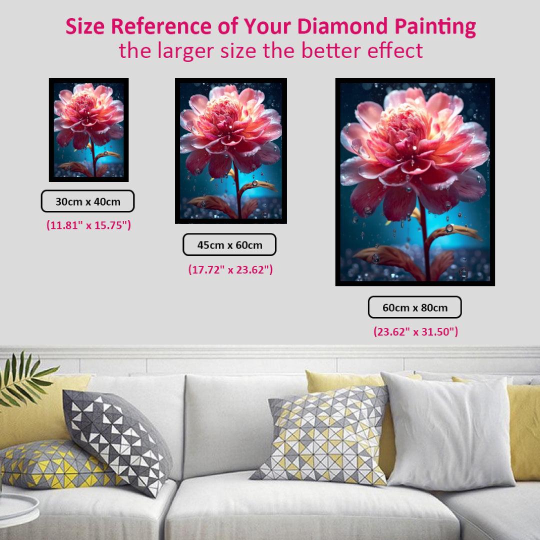 Blooming Pink Peony Diamond Painting
