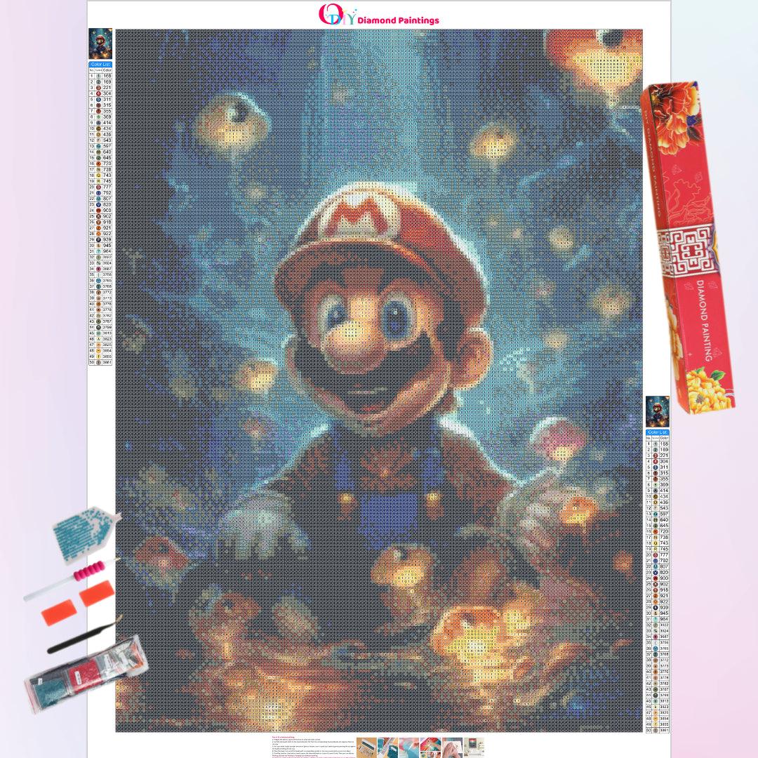 Super Mario in the Weird Mmushroom Forest Diamond Painting