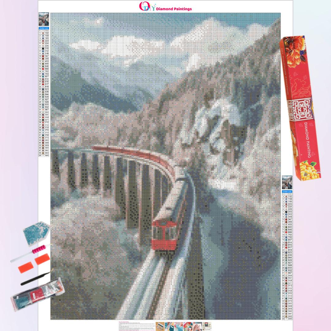 Winter Train Diamond Painting