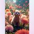 Cute Cat in Flowers Diamond Painting