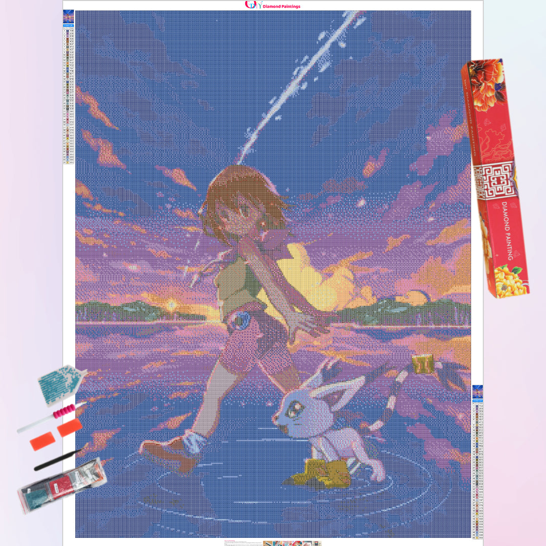 adventure-kari-and-tailmon-diamond-painting-art-kit