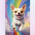Chihuahua Dog Running on A Rainbow Road Diamond Painting