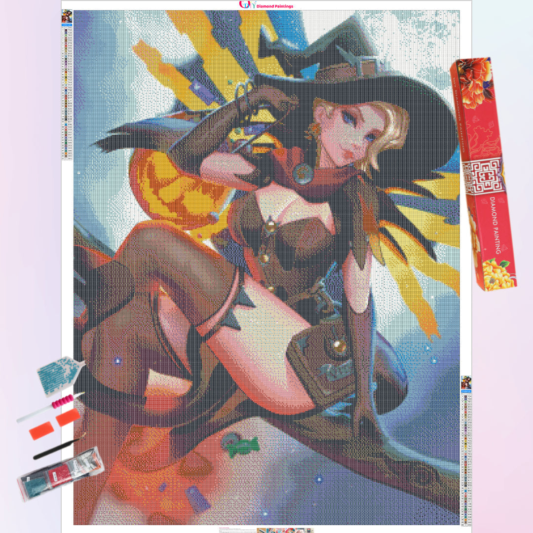 attraction-halloween-witch-mercy-diamond-painting-art-kit