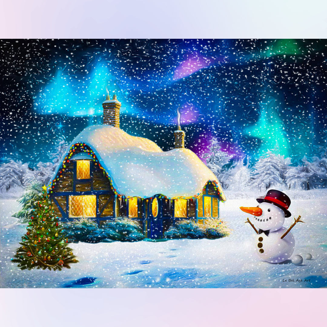 aurora-on-a-christmas-snowy-night-diamond-painting-art-kit