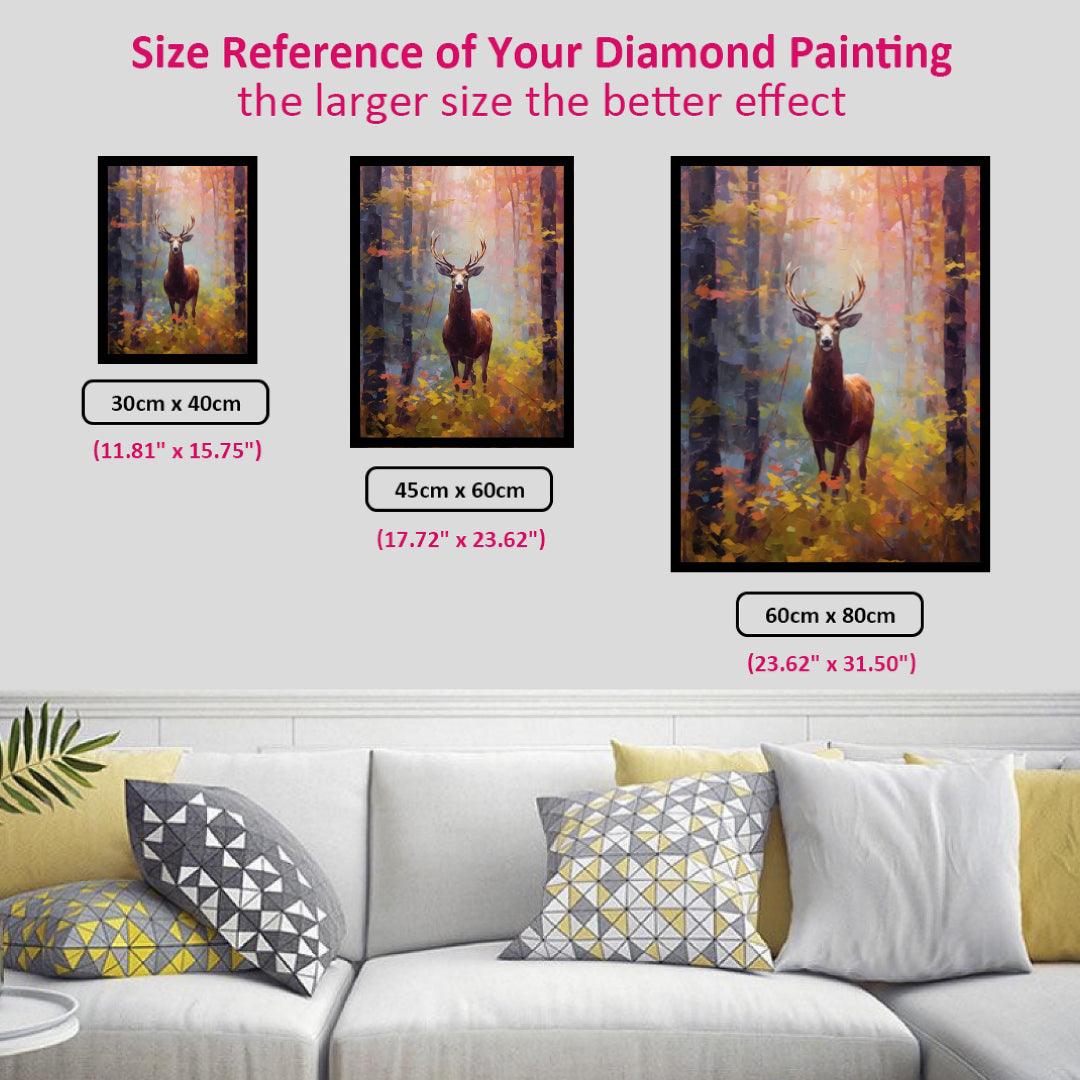 Deer in the Deep Forest Diamond Painting