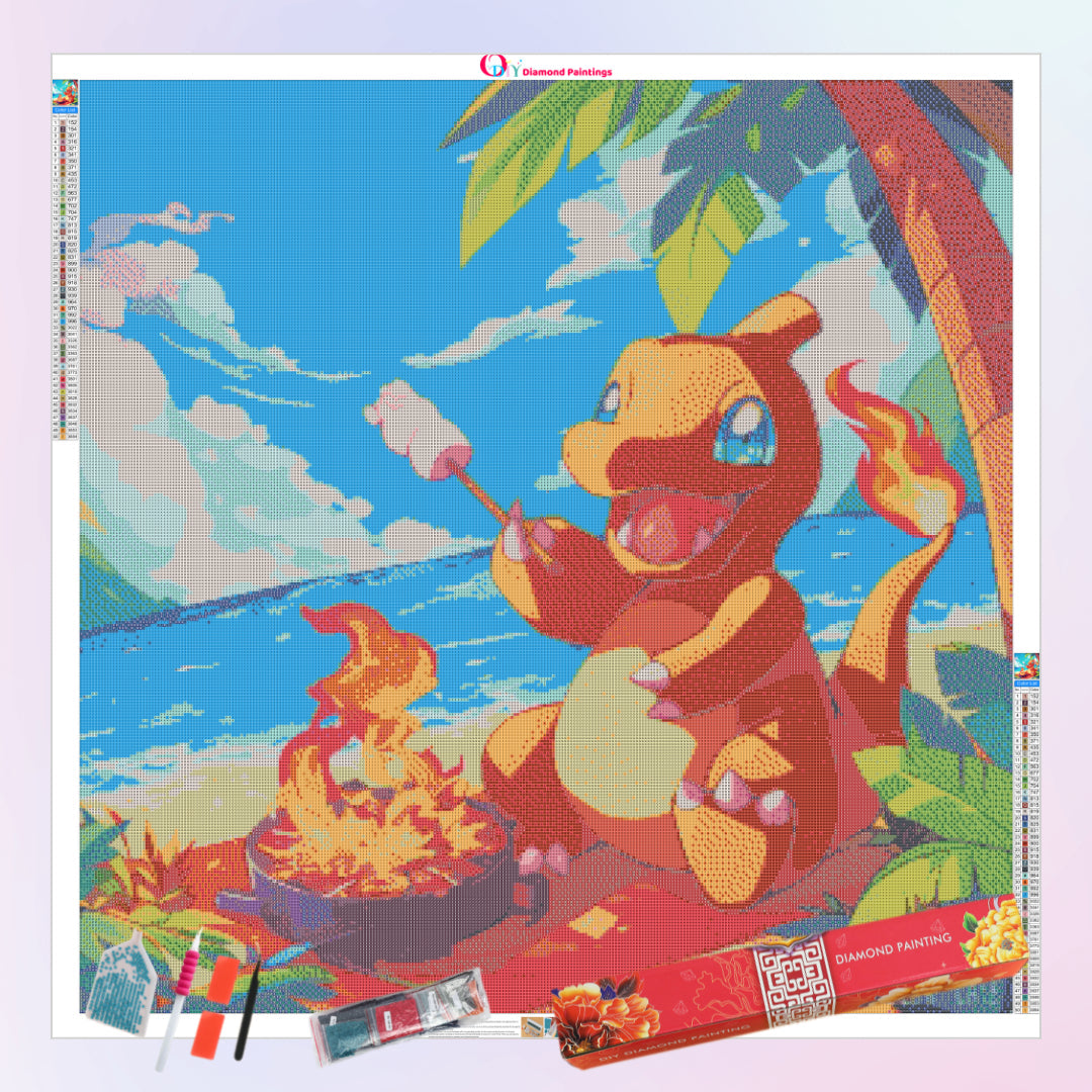 barbecue-charmeleon-pokemon-diamond-painting-art-kit