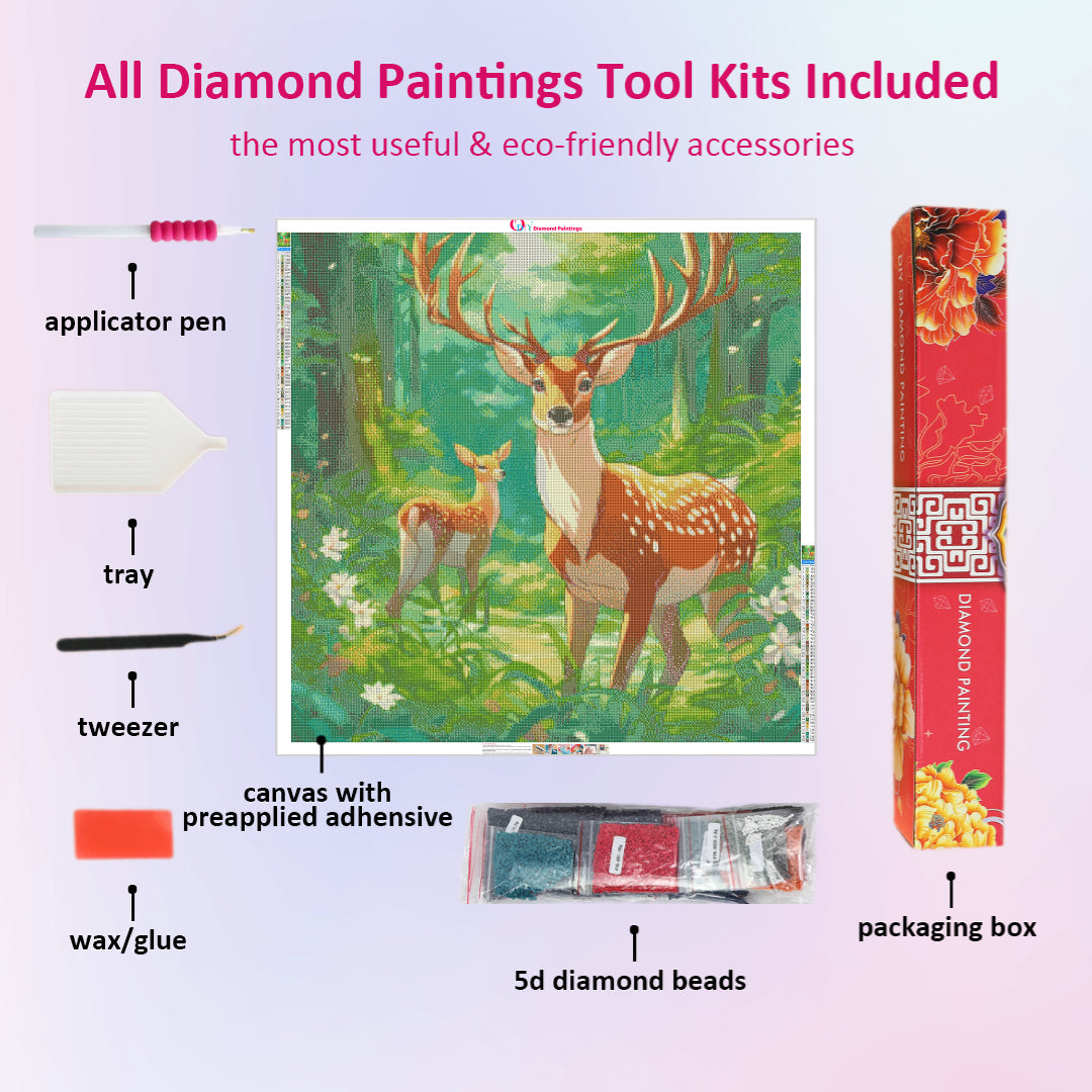 beautiful-deer-at-a-forest-diamond-painting-art-kit