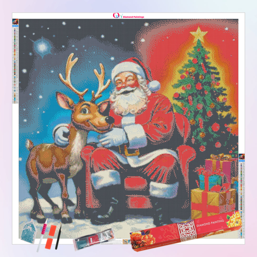 best-partner-santa-and-rudolph-diamond-painting-art-kit