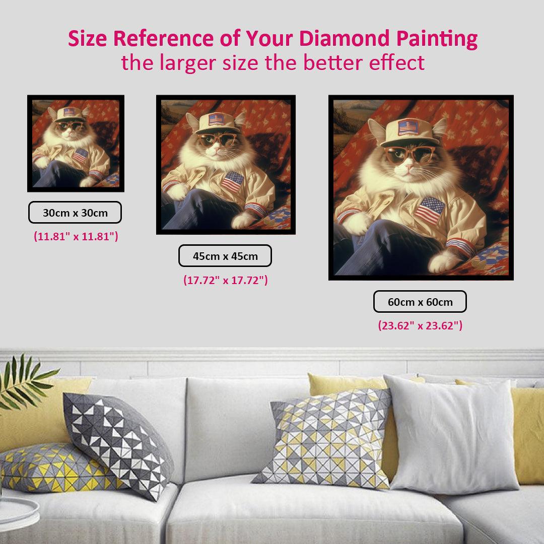 American Cat Diamond Painting