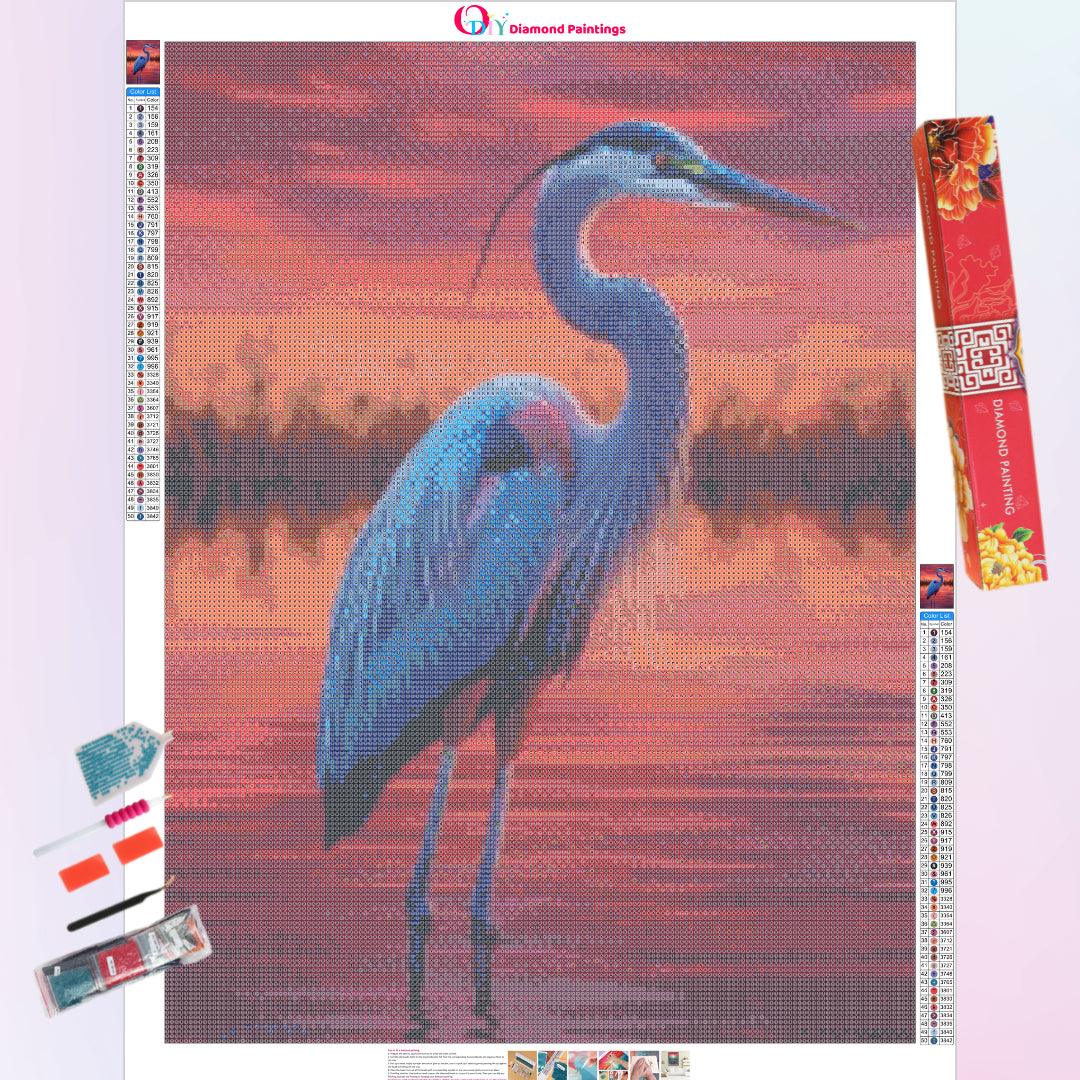 Blue Heron Diamond Painting