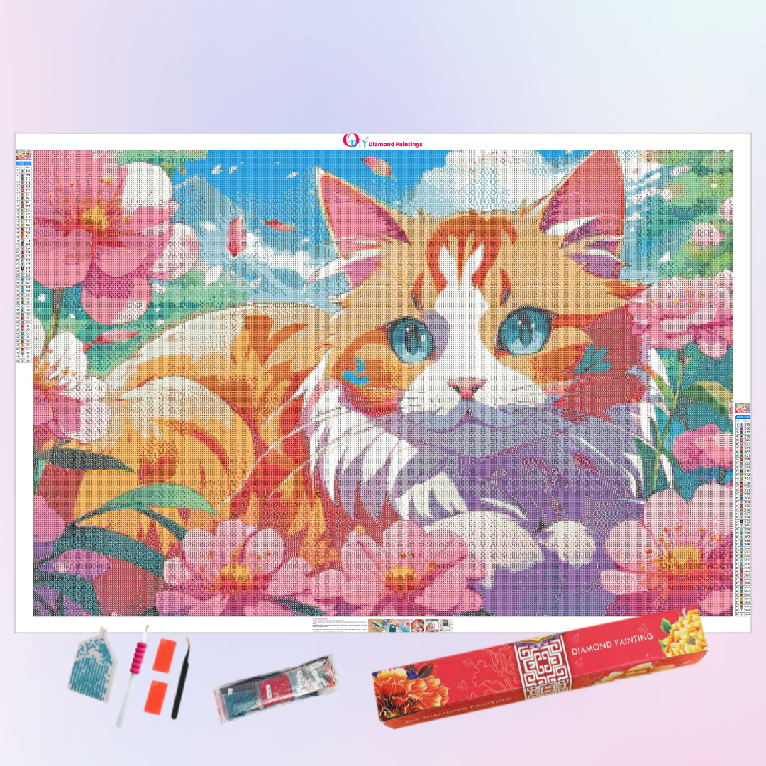 cat-sitting-in-the-flower-diamond-painting-art-kit
