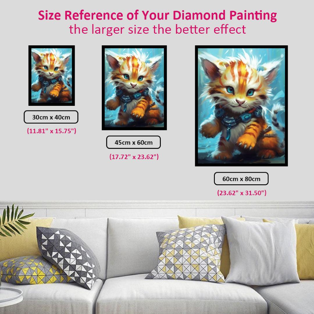 A Cat with Blue Eyes Diamond Painting