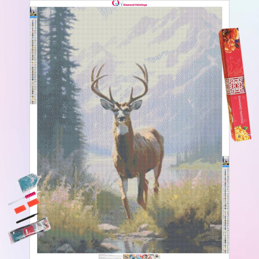 Deer Roaming in the Beauty of Nature Diamond Painting