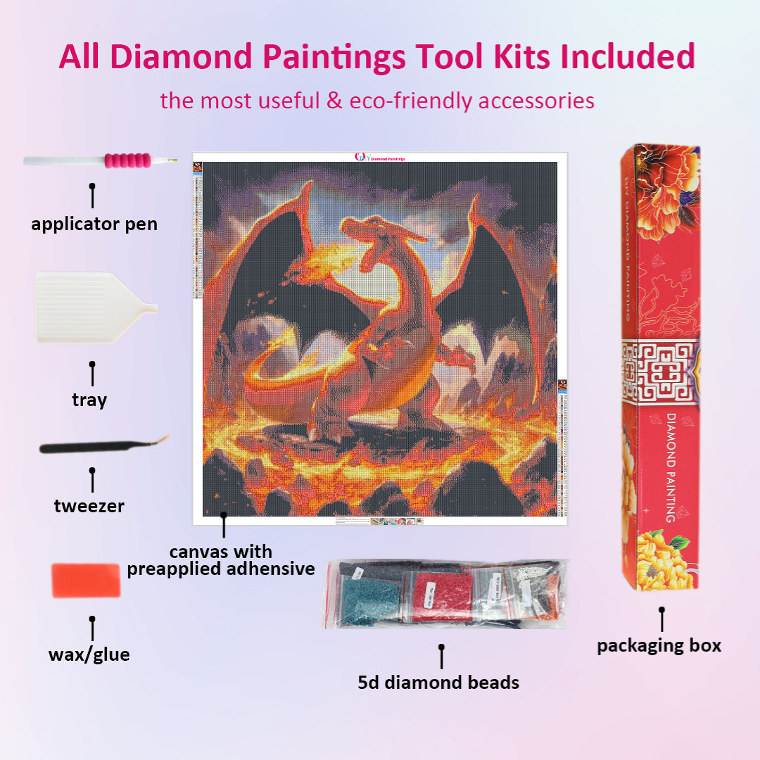 charizard-in-a-volcano-diamond-painting-art-kit