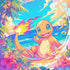 charmander-vacation-diamond-painting-art-kit