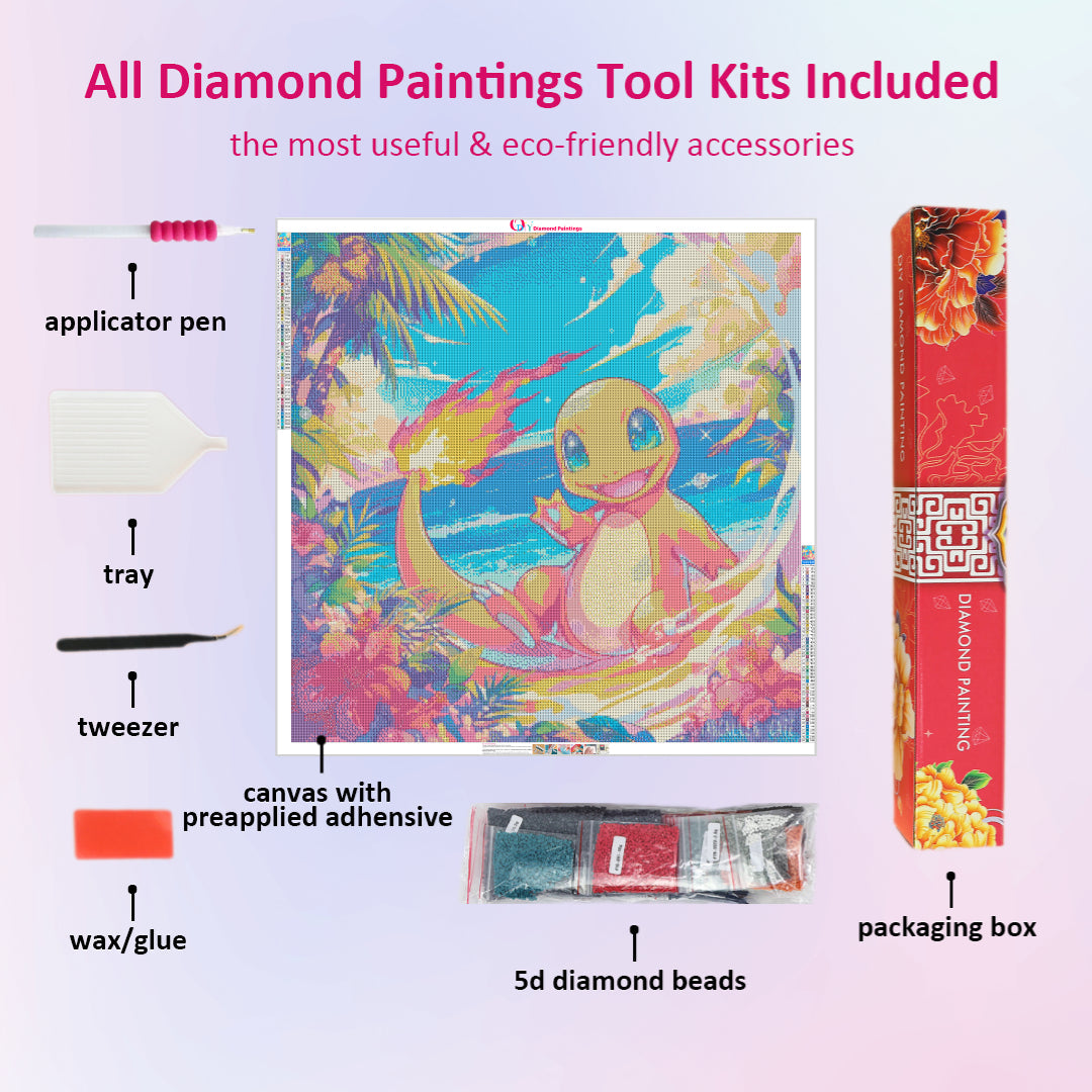 charmander-vacation-diamond-painting-art-kit