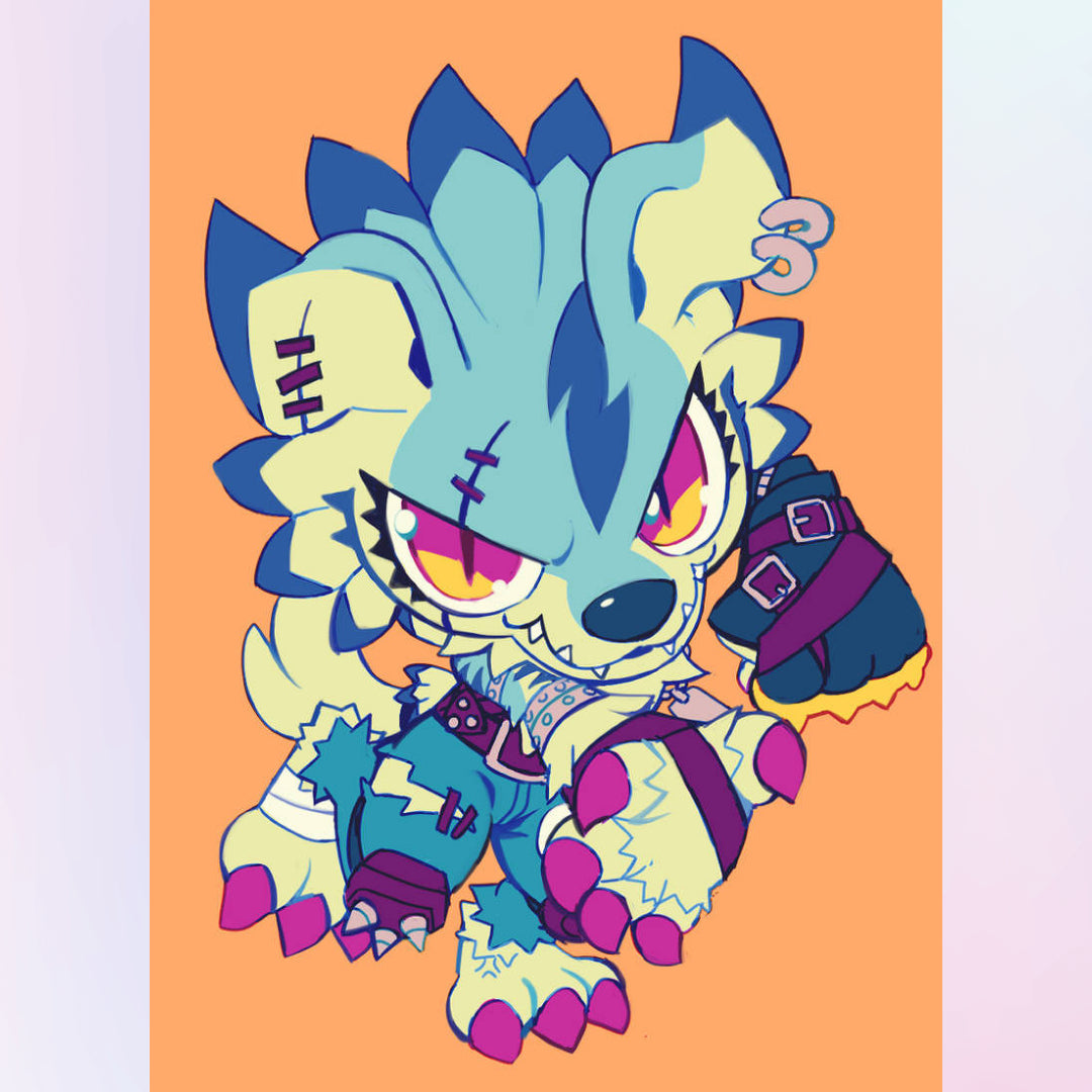 cool-weregarurumon-diamond-painting-art-kit