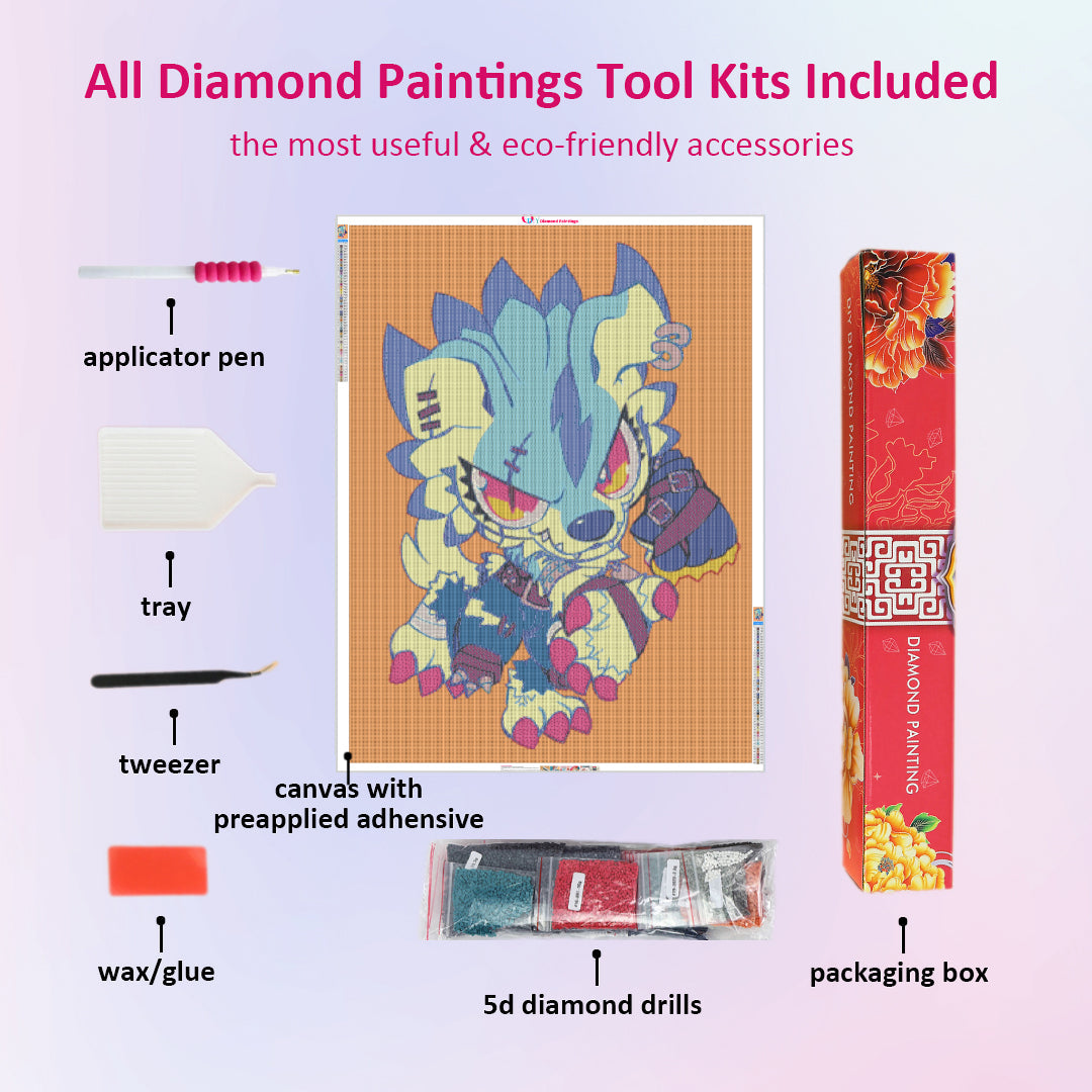 cool-weregarurumon-diamond-painting-art-kit