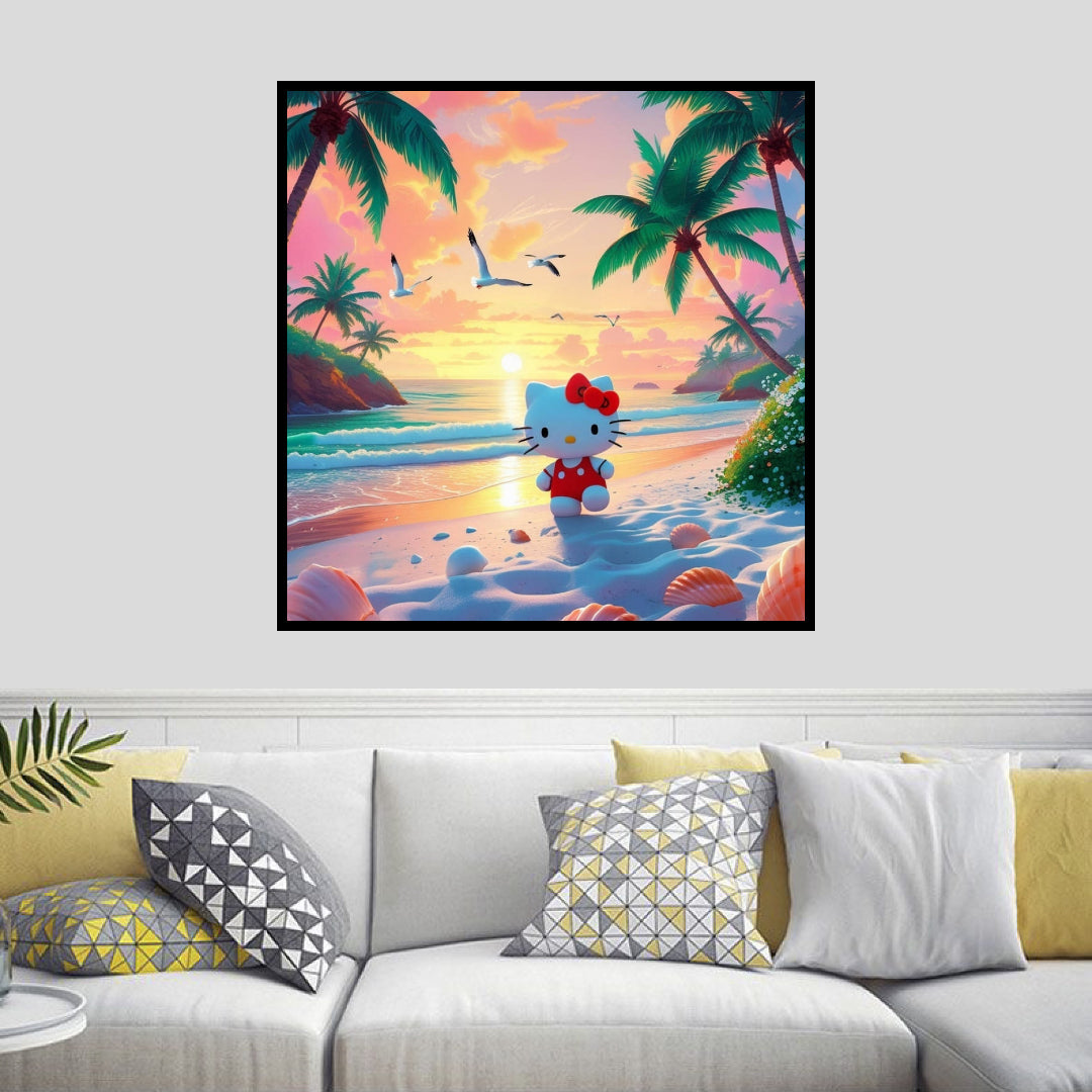 cute-hello-kitty-at-the-beach-diamond-painting-art-kit