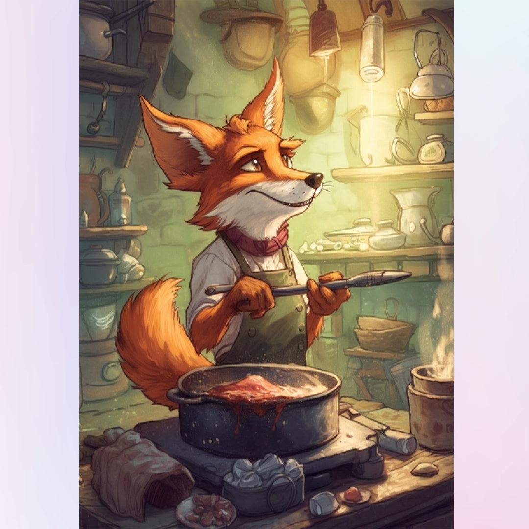 Cooking Fox Diamond Painting